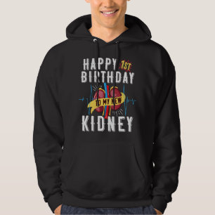 Sudadera Aniversario de Trasplante de Riñón Cumpleaños 1er 
