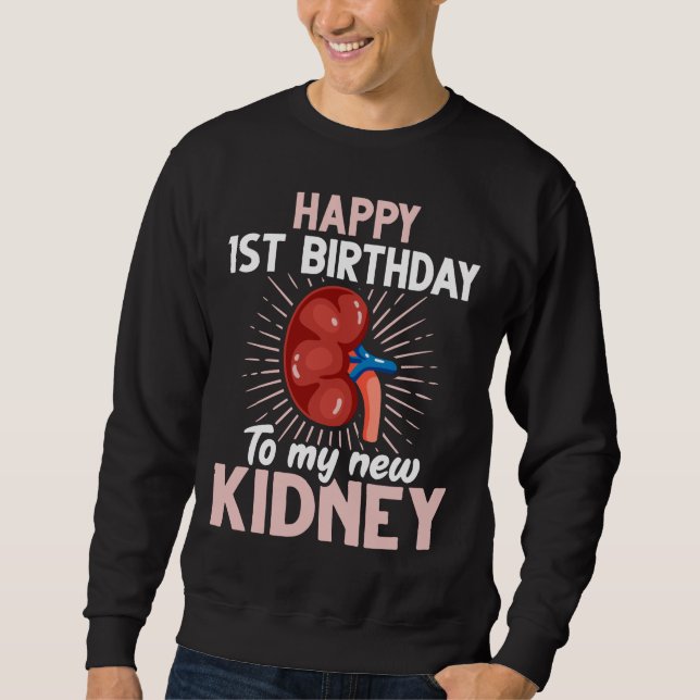 Sudadera Aniversario divertido del trasplante de riñón (Anverso)