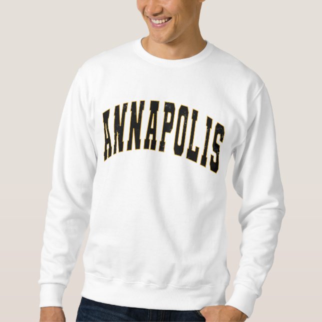 Sudadera Annapolis Maryland Vintage College Style (Anverso)