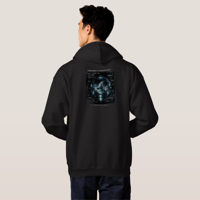 Sudadera AÑO 2147 Ciberpunk Ciencia Ficción Retro Espacio (Reverso completo)