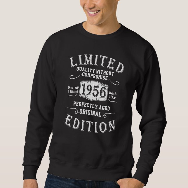 Sudadera Año de Cumpleaños 1956 Usado Grunge (Anverso)