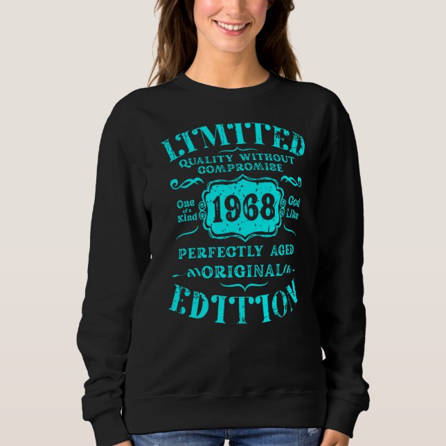 Sudadera Año de Cumpleaños 1968 Usado Grunge (Anverso)