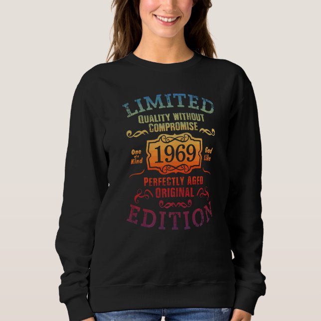 Sudadera Año de Cumpleaños Retro 1969 Vintage usado (Anverso)