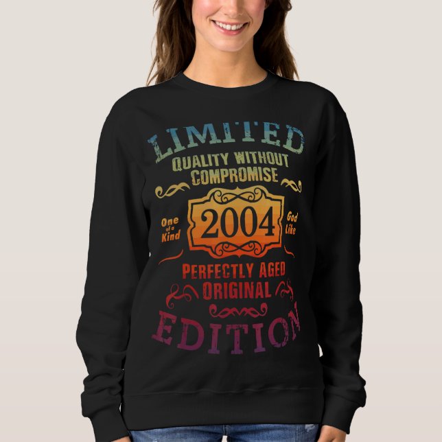 Sudadera Año de cumpleaños retro 2004 Vintage usado (Anverso)
