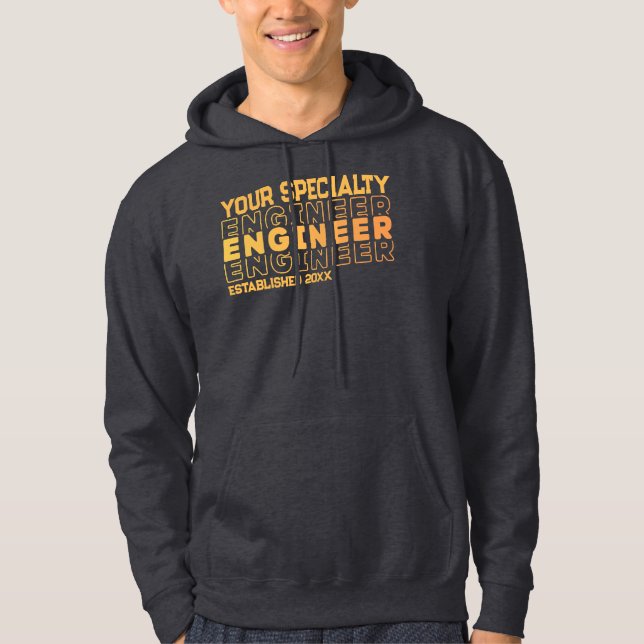 Sudadera Año de graduación de la especialidad en ingeniería (Anverso)