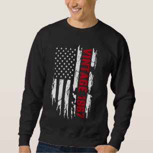 Sudadera Año de nacimiento de la bandera estadounidense 196