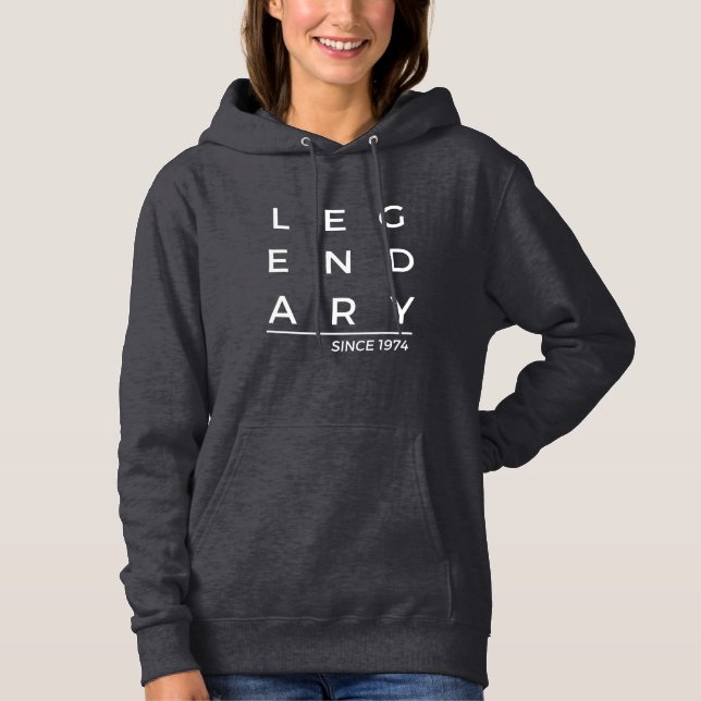Sudadera Año de nacimiento legendario desde 1974 (Anverso)