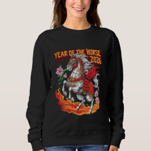Sudadera Año del caballo 2026 Guerrero zodiaco chino