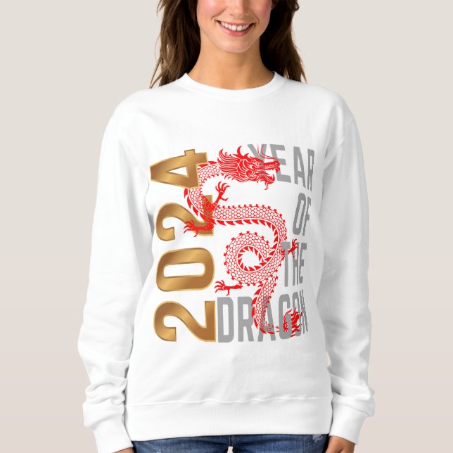 Sudadera Año del Dragón 2024 zodiaco chino (Anverso)