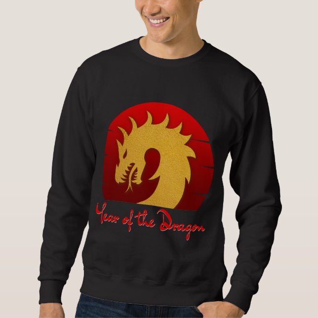 SUDADERA AÑO DEL DRAGÓN ORO ROJO (Anverso)