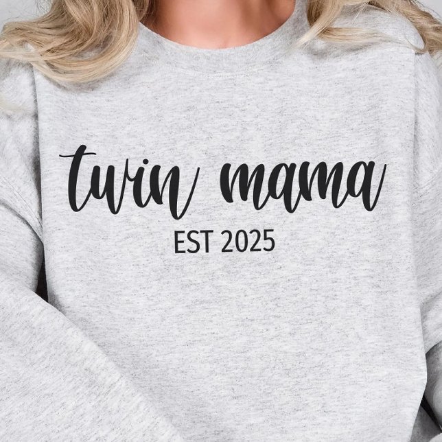 Sudadera Año personalizado de mamá gemela, regalo de mamá, (Subido por el creador)