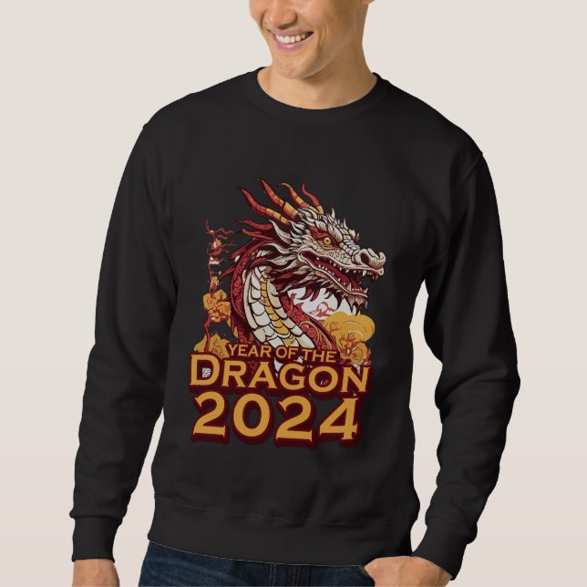 Sudadera Años del dragón negro de los hombres 2024 (Anverso)