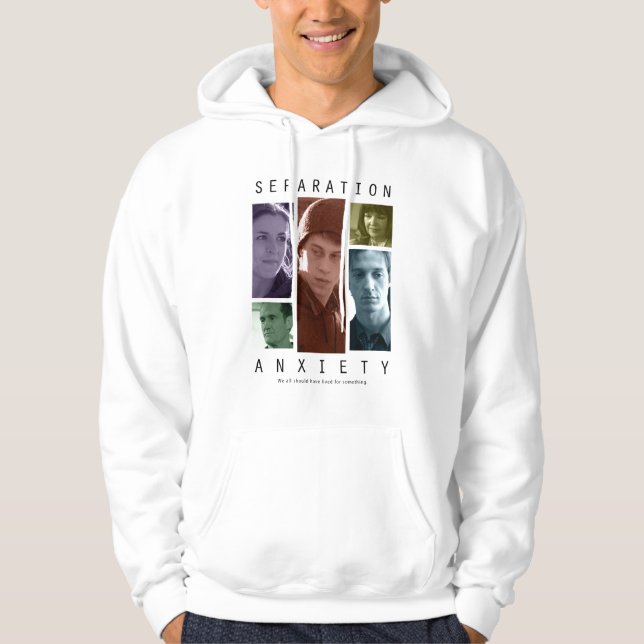 Sudadera Ansiedad de separación en blanco (Anverso)