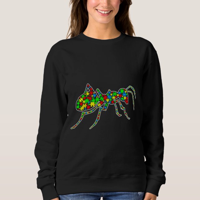 Sudadera Ant Funny Puzzle Animals Autism Awareness (Anverso)