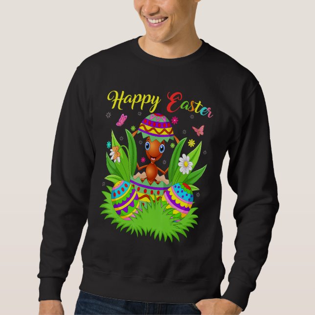 Sudadera Ant Insect Floral Easter Egg Funny Ant Easter (Anverso)