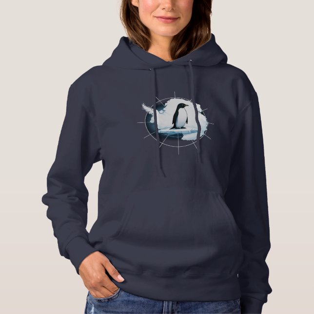 Sudadera Antarctica Penguin Emblem – Polar Explorer Design (Anverso)