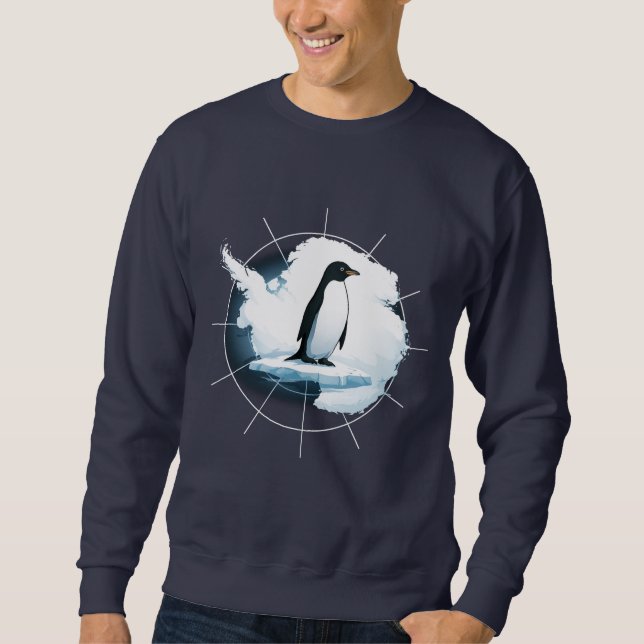 Sudadera Antarctica Penguin Emblem – Polar Explorer Design (Anverso)