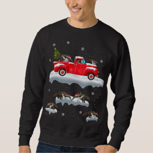 Sudadera Anteater Driding Christmas Tree Red Truck Anteater