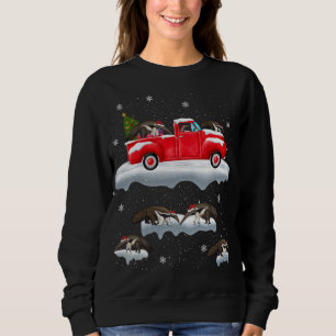 Sudadera Anteater Driding Christmas Tree Red Truck Anteater