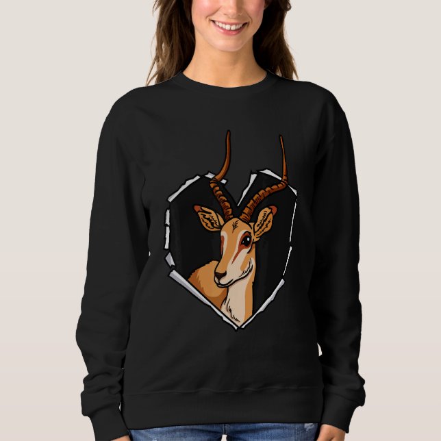 Sudadera Antelope de tela desgarrada cara de antelope cardí (Anverso)