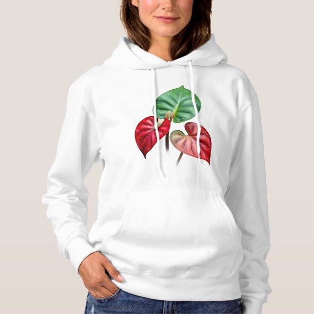 Sudadera anthurium floral art (Anverso)