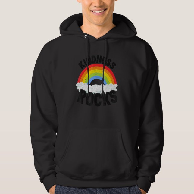 Sudadera Anti Bullying Hippie Retro Teacher Rainbow Kindnes (Anverso)
