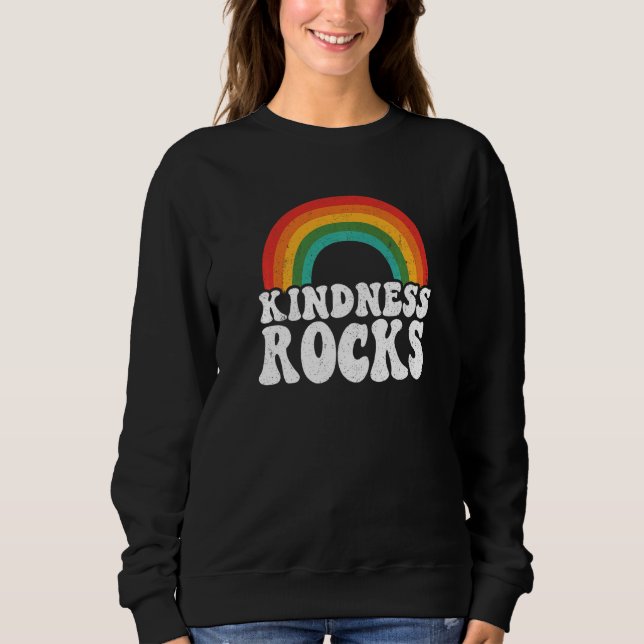 Sudadera Anti Bullying Hippie Retro Teacher Rainbow Kindnes (Anverso)