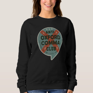 Sudadera Anti Oxford Comma Club Vintage Anti Oxford Comma L