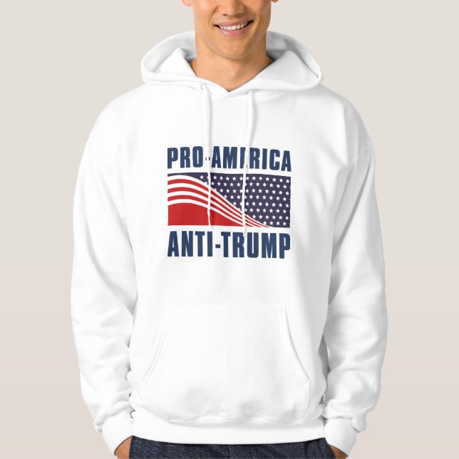 Sudadera Anti Trump pro-Estados Unidos (Anverso)