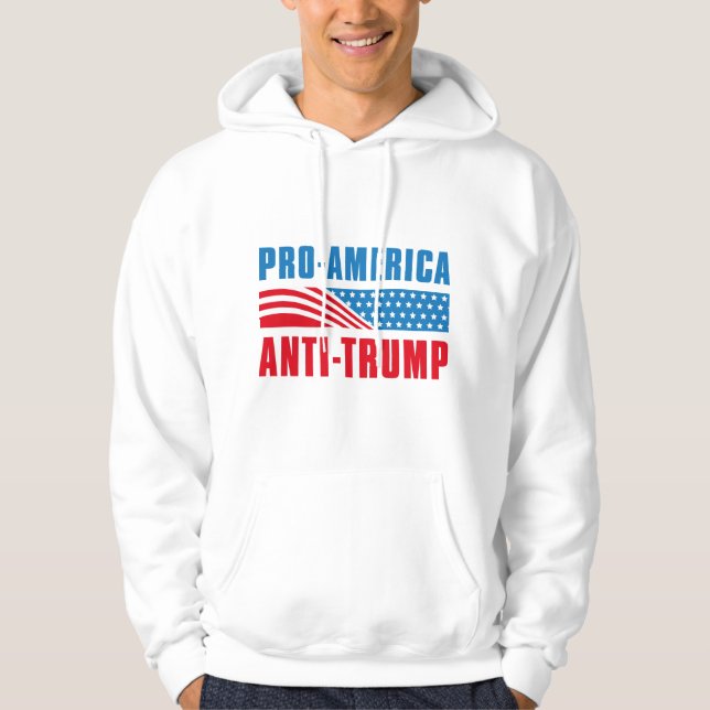 Sudadera Anti Trump pro-Estados Unidos (Anverso)
