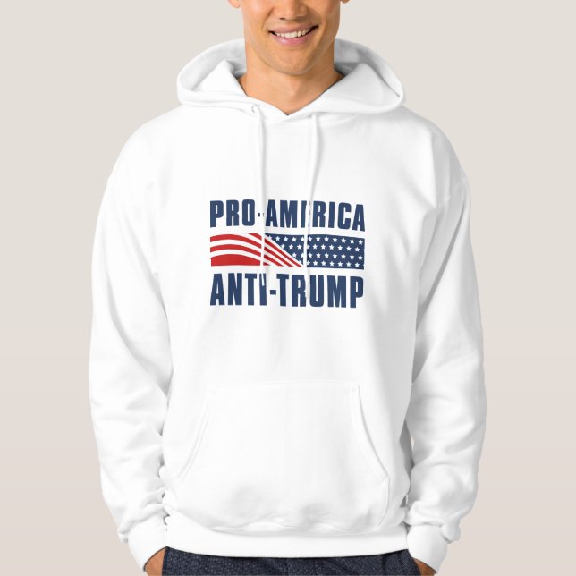 Sudadera Anti Trump pro-Estados Unidos (Anverso)