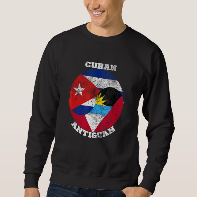 Sudadera Antigua and Cuba flag, Half Cuban Half Antiguan (Anverso)