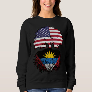 Sudadera Antigua Antigua Estados Unidos bandera de raíces d
