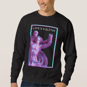 Sudadera Antigua estatua griega Estética de Vaporwave Glit