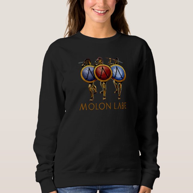 Sudadera Antigua Grecia Molon Labe Batalla De Thermopylae S (Anverso)