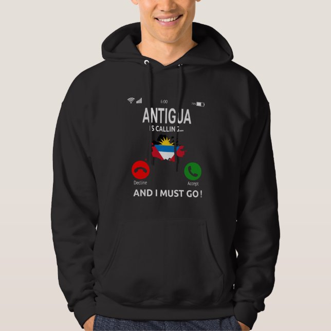 Sudadera Antigua Is Calling Caribbean Vacation Antigua Isla (Anverso)