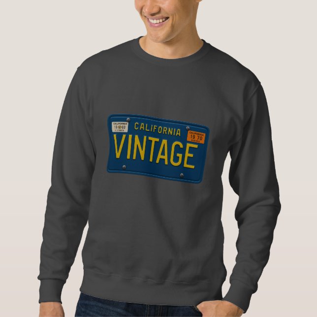 Sudadera Antiguo 1969 | Gráfico de Matrícula de California (Anverso)