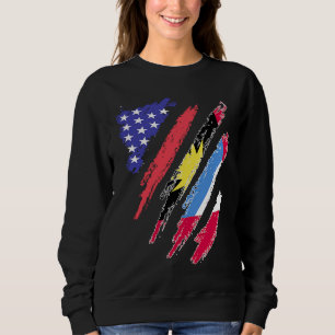 Sudadera Antiguo patriota norteamericano crece sus franjas