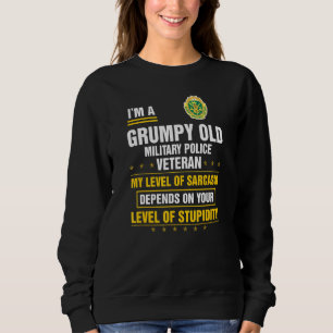 Sudadera Antiguo y gruñón policía militar veterano Día del 