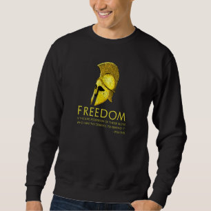 Sudadera Antiguos griegos Pericles citan libertad liberal