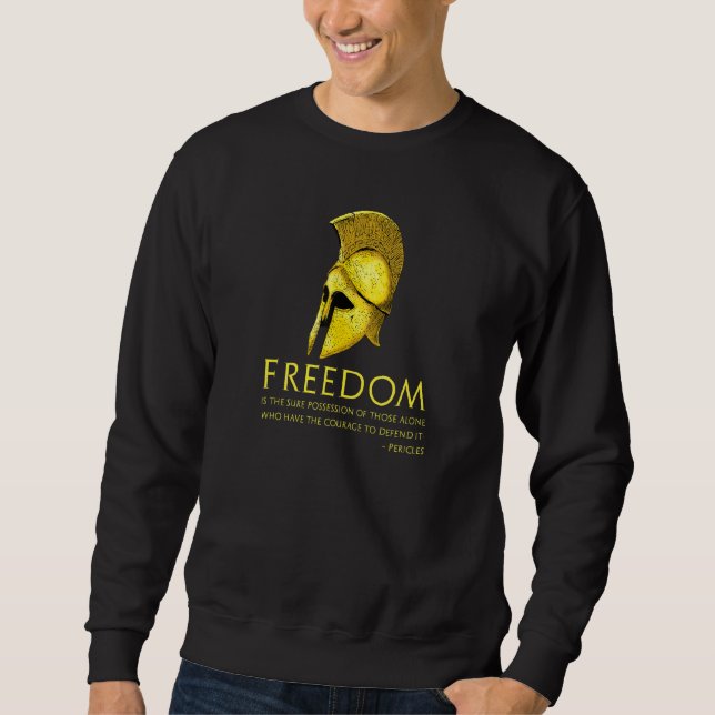 Sudadera Antiguos griegos Pericles citan libertad liberal (Anverso)