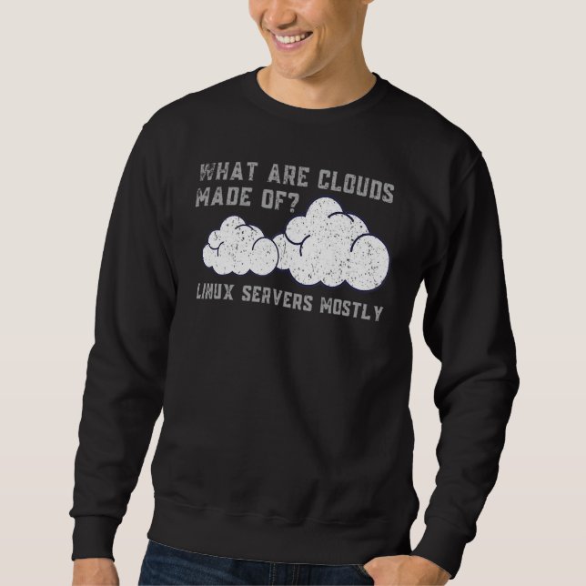 Sudadera Antiguos Servidores Linux De Qué Están Hechas Las  (Anverso)