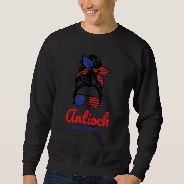 Sudadera Antioch California Retro Messy Bun (Anverso)