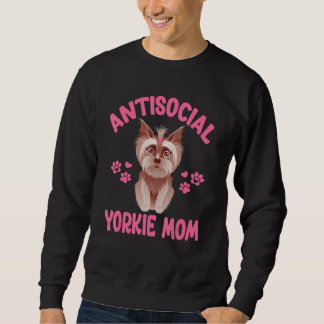 Sudadera Antisocial Yorkie Mom Introvert  Yorkshire Terrier