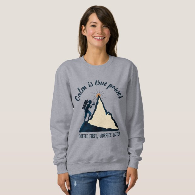 Sudadera ANTISTRESS calm is a superpower QUOTE CALM  (Anverso completo)