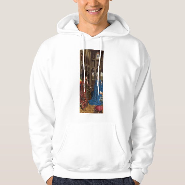 Sudadera Anunciación de Van Eyck Premium Luz de Catedral (Anverso)