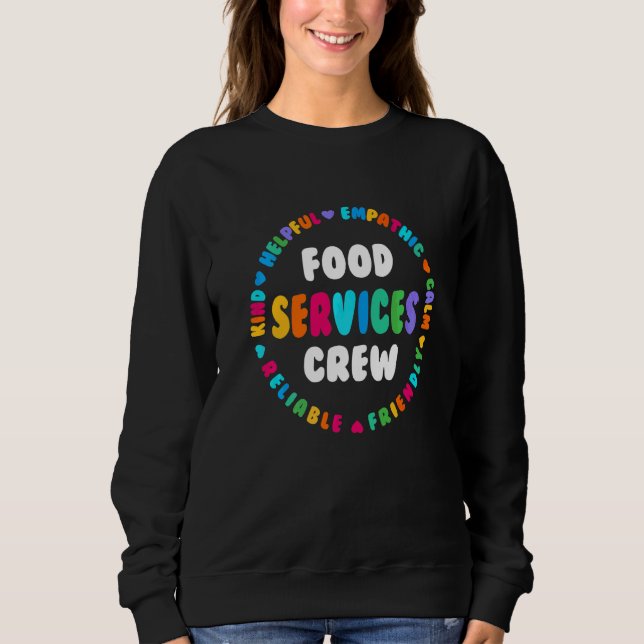 Sudadera Anuncio de Ayudante de Equipo de Servicios de Alim (Anverso)