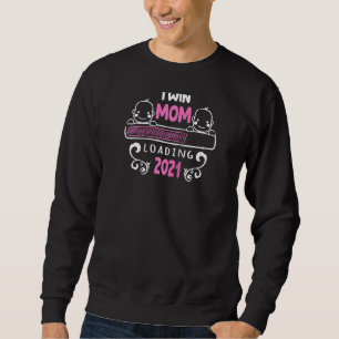 Sudadera Anuncio de embarazo de mamá gemela gemela