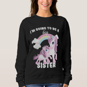 Sudadera Anuncio de embarazo Voy a ser una hermana mayor