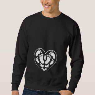 Sudadera Anuncio de sorpresa de pies de bebé Anuncio de emb